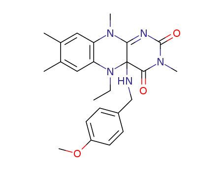 5-Ethyl-4a-(4-methoxy-benzylamino)-3,7,8,10-tetramethyl-5,10-dihydro-4aH-benzo[g]pteridine-2,4-dione