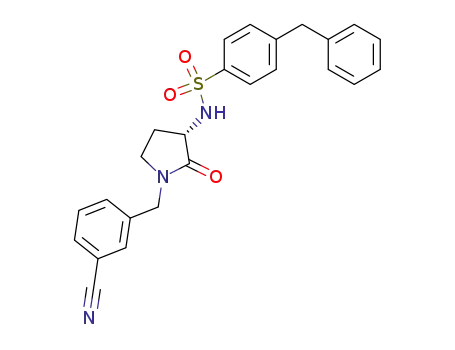 4-benzyl-<i>N</i>-[1-(3-cyano-benzyl)-2-oxo-pyrrolidin-3-yl]-benzenesulfonamide
