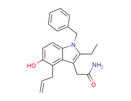1H-Indole-3-acetamide,
2-ethyl-5-hydroxy-1-(phenylmethyl)-4-(2-propenyl)-
