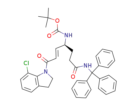 {(E)-(S)-4-(7-Chloro-2,3-dihydro-indol-1-yl)-4-oxo-1-[2-(trityl-carbamoyl)-ethyl]-but-2-enyl}-carbamic acid tert-butyl ester