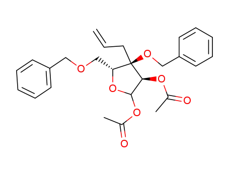 3-C-Allyl-1,2-di-O-acetyl-3,5-di-O-benzyl-D-ribofuranose