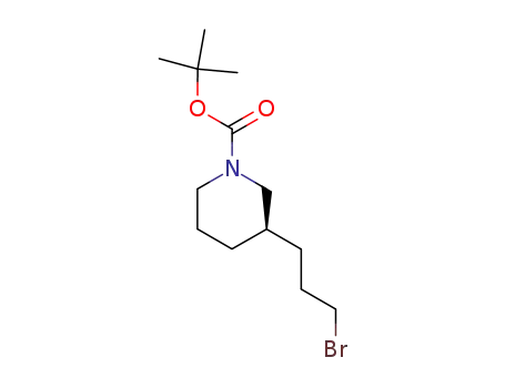 1-Piperidinecarboxylic acid, 3-(3-bromopropyl)-, 1,1-dimethylethyl
ester, (3R)-