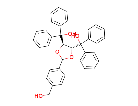 Molecular Structure of 183057-89-8 ([(4R,5R)-5-(Hydroxy-diphenyl-methyl)-2-(4-hydroxymethyl-phenyl)-[1,3]dioxolan-4-yl]-diphenyl-methanol)