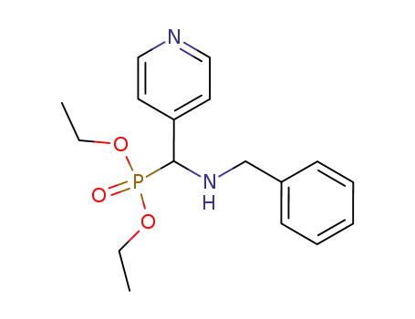 Molecular Structure of 183016-44-6 (Phosphonic acid, [[(phenylmethyl)amino]-4-pyridinylmethyl]-, diethyl
ester)