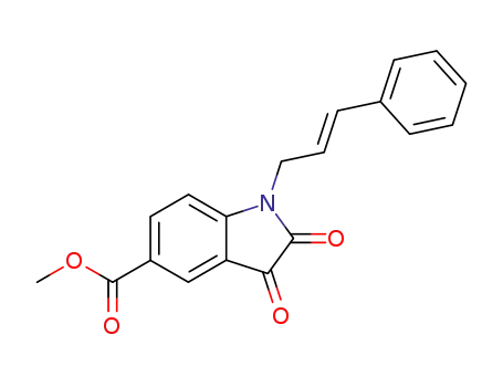 2,3-Dioxo-1-((E)-3-phenyl-allyl)-2,3-dihydro-1H-indole-5-carboxylic acid methyl ester