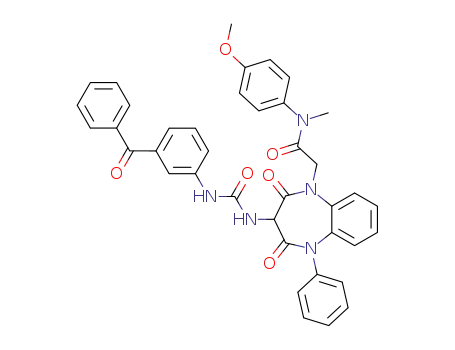 2-{3-[3-(4-benzoylphenyl)ureido]-2,4-dioxo-5-phenyl-2,3,4,5-tetrahydrobenzo[b][1,4]diazepin-1-yl}-N-(4-methoxyphenyl)-N-methylacetamide