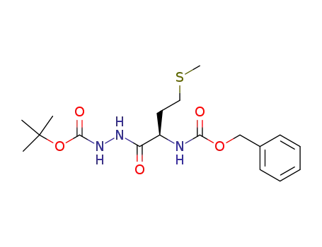 Molecular Structure of 214677-45-9 (Hydrazinecarboxylic acid,
2-[(2R)-4-(methylthio)-1-oxo-2-[[(phenylmethoxy)carbonyl]amino]butyl]-,
1,1-dimethylethyl ester)