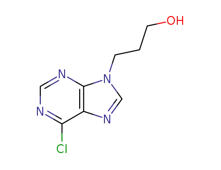 Molecular Structure of 944-81-0 (3-(6-Chloro-purin-9-yl)-propan-1-ol)