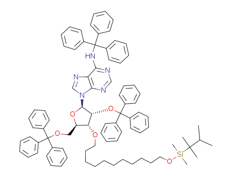 [9-((2R,3R,4R,5R)-4-{11-[Dimethyl-(1,1,2-trimethyl-propyl)-silanyloxy]-undecyloxy}-3-trityloxy-5-trityloxymethyl-tetrahydro-furan-2-yl)-9H-purin-6-yl]-trityl-amine