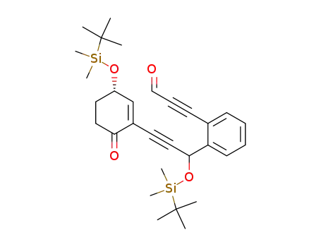 (2-{1-(tert-Butyl-dimethyl-silanyloxy)-3-[(S)-3-(tert-butyl-dimethyl-silanyloxy)-6-oxo-cyclohex-1-enyl]-prop-2-ynyl}-phenyl)-propynal