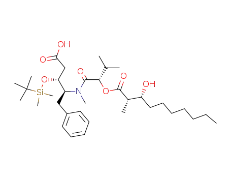 (2S,3R)-3-Hydroxy-2-methyl-decanoic acid (S)-1-{[(1S,2R)-1-benzyl-2-(tert-butyl-dimethyl-silanyloxy)-3-carboxy-propyl]-methyl-carbamoyl}-2-methyl-propyl ester