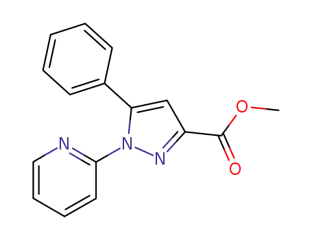 Molecular Structure of 235789-28-3 (methyl 5-phenyl-1-(2-pyridyl)pyrazole-3-carboxylate)
