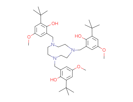 Molecular Structure of 180971-44-2 (Phenol,
2,2',2''-[(hexahydro-1H-1,4,7-triazonine-1,4,7-triyl)tris(methylene)]tris[6-(
1,1-dimethylethyl)-4-methoxy-)