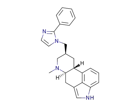 Molecular Structure of 115178-34-2 ((8alpha,10xi)-6-methyl-8-[(2-phenyl-1H-imidazol-1-yl)methyl]ergoline)