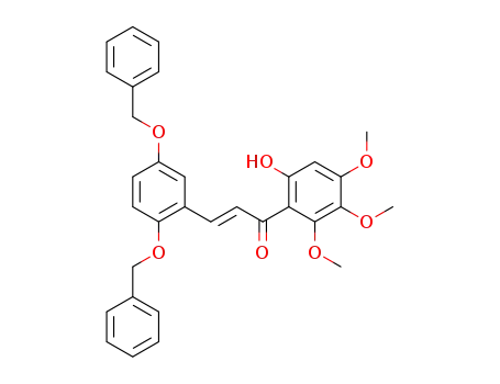 2-Propen-1-one,
3-[2,5-bis(phenylmethoxy)phenyl]-1-(6-hydroxy-2,3,4-trimethoxyphenyl)-,
(E)-