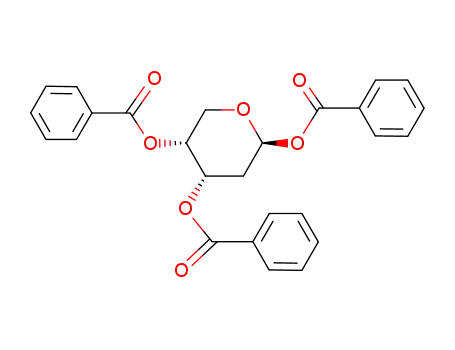 Molecular Structure of 17685-02-8 (TRI-O-BENZOYL-2-DEOXY-BETA-D-RIBOPYRANOSE)