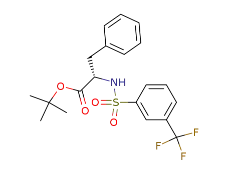 Molecular Structure of 245364-66-3 (3-phenyl-2-(3-trifluoromethyl-benzenesulfonylamino)-propionic acid <i>tert</i>-butyl ester)