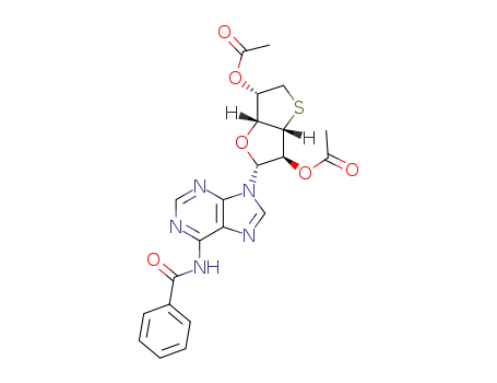 Acetic acid (2R,3S,3aS,6S,6aR)-6-acetoxy-2-(6-benzoylamino-purin-9-yl)-hexahydro-thieno[3,2-b]furan-3-yl ester