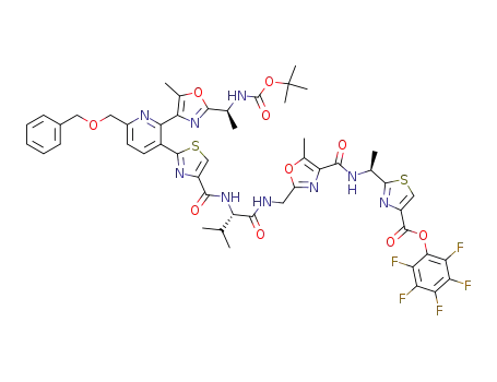 Molecular Structure of 216481-10-6 (C<sub>51</sub>H<sub>50</sub>F<sub>5</sub>N<sub>9</sub>O<sub>10</sub>S<sub>2</sub>)