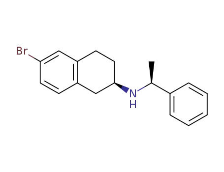 Molecular Structure of 175443-13-7 (((R)-6-Bromo-1,2,3,4-tetrahydro-naphthalen-2-yl)-((S)-1-phenyl-ethyl)-amine)