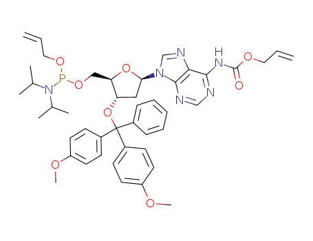 N<sup>6</sup>-(allyloxycarbonyl)-3'-O-(p,p'-dimethoxytrityl)-2'-deoxyadenosine 5'-(allyl N,N-diisopropylphosphoramidite)
