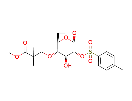 3-[(1R,2S,3S,4R,5R)-3-Hydroxy-4-(toluene-4-sulfonyloxy)-6,8-dioxa-bicyclo[3.2.1]oct-2-yloxy]-2,2-dimethyl-propionic acid methyl ester