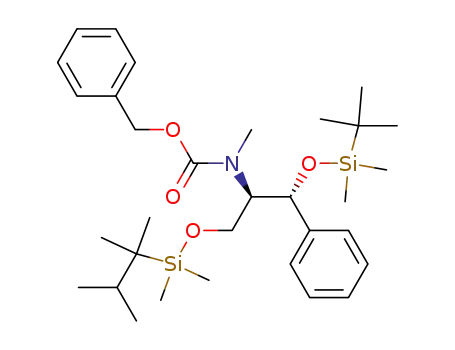 (1R,2R)-2-<(benzyloxycarbonyl)(methyl)amino>-1-<(tert-butyl)(dimethyl)silyloxy>-3-<(dimethyl)(1,1,2-trimethylpropyl)silyloxy>-1-phenylpropane