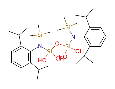 Molecular Structure of 184916-47-0 (5-Oxa-3,7-diaza-2,4,6,8-tetrasilanonane-4,4,6,6-tetrol,
3,7-bis[2,6-bis(1-methylethyl)phenyl]-2,2,8,8-tetramethyl-)