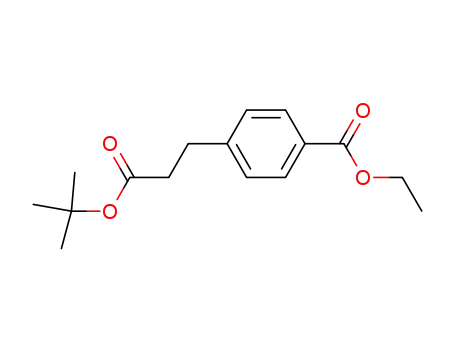 Molecular Structure of 176208-28-9 (Benzenepropanoic acid, 4-(ethoxycarbonyl)-, 1,1-dimethylethyl ester (9CI))