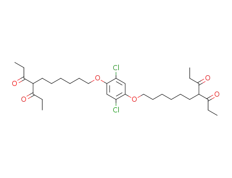 Molecular Structure of 66619-89-4 (1,4-bis(7,7-dipropionylheptyloxy)-2,5-dichlorobenzene)