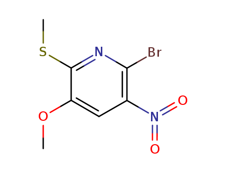 2-BROMO-5-METHOXY-6-(METHYLTHIO)-3-NITROPYRIDINE