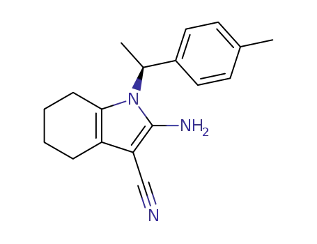 2-Amino-1-((S)-1-p-tolyl-ethyl)-4,5,6,7-tetrahydro-1H-indole-3-carbonitrile