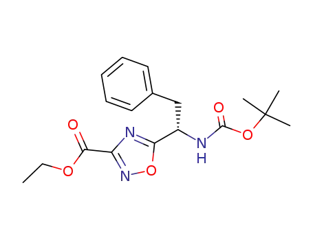 Ethyl 5-<(S)-1-<(tert-butyloxycarbonyl)amino>-2-phenylethyl>-1,2,4-oxadiazole-3-carboxylate