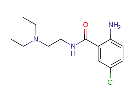 Molecular Structure of 30646-50-5 (2-amino-5-chloro-N-[2-(diethylamino)ethyl] benzamide)