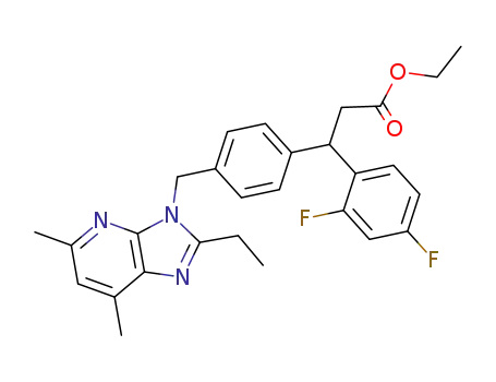 3-[[4-[1-(2,4-Difluorophenyl)-2-ethoxycarbonylethyl]phenyl]methyl]-5,7-dimethyl-2-ethyl-3H-imidazo[4,5-b]pyridine