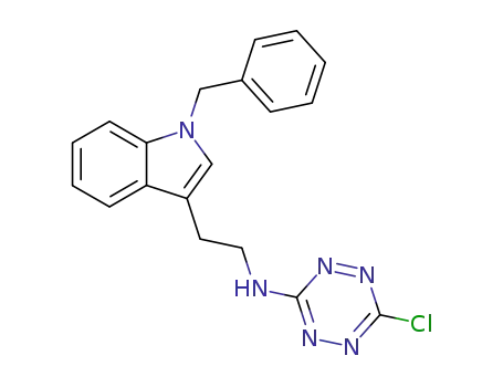 Molecular Structure of 264619-99-0 (N<sup>10</sup>-[6-chloro-3-(1,2,4,5-tetrazinyl)]-N<sup>1</sup>-benzyltryptamine)