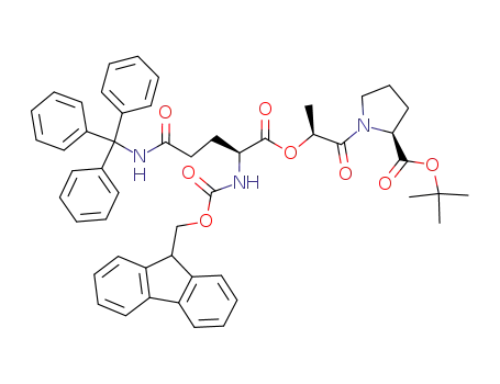 (S)-1-{(S)-2-[(S)-2-(9H-Fluoren-9-ylmethoxycarbonylamino)-4-(trityl-carbamoyl)-butyryloxy]-propionyl}-pyrrolidine-2-carboxylic acid tert-butyl ester