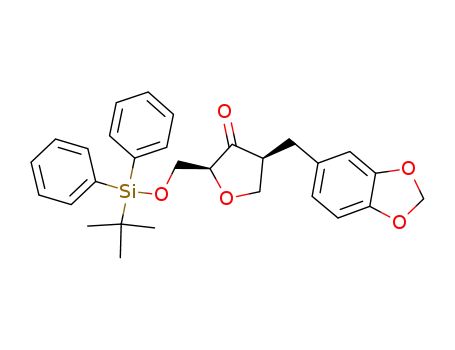 (2S,4S)-4-Benzo[1,3]dioxol-5-ylmethyl-2-(tert-butyl-diphenyl-silanyloxymethyl)-dihydro-furan-3-one