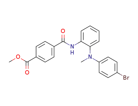 Molecular Structure of 1027985-23-4 (N-{2-[(4-Bromo-phenyl)-methyl-amino]-phenyl}-terephthalamic acid methyl ester)