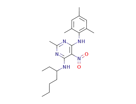 <i>N</i>-(1-ethyl-pentyl)-2-methyl-5-nitro-<i>N</i>'-(2,4,6-trimethyl-phenyl)-pyrimidine-4,6-diamine