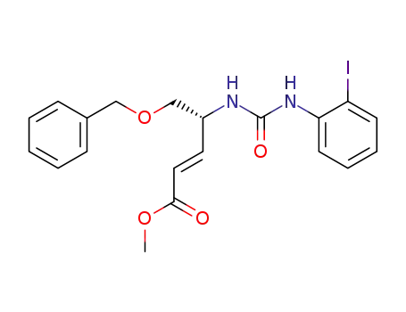 (E)-(R)-5-Benzyloxy-4-[3-(2-iodo-phenyl)-ureido]-pent-2-enoic acid methyl ester