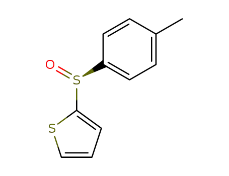 Molecular Structure of 143810-77-9 (Thiophene, 2-[(4-methylphenyl)sulfinyl]-, (S)-)