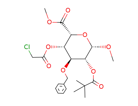 (2R,3S,4S,5R,6S)-4-Benzyloxy-3-(2-chloro-acetoxy)-5-(2,2-dimethyl-propionyloxy)-6-methoxy-tetrahydro-pyran-2-carboxylic acid methyl ester