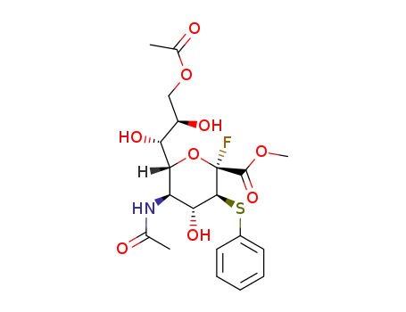 (2R,3S,4R,5R,6R)-6-((1R,2R)-3-Acetoxy-1,2-dihydroxy-propyl)-5-acetylamino-2-fluoro-4-hydroxy-3-phenylsulfanyl-tetrahydro-pyran-2-carboxylic acid methyl ester