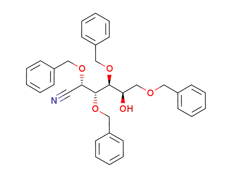Molecular Structure of 167904-03-2 (2,3,4,6-tetra-O-benzyl-D-galactononitrile)
