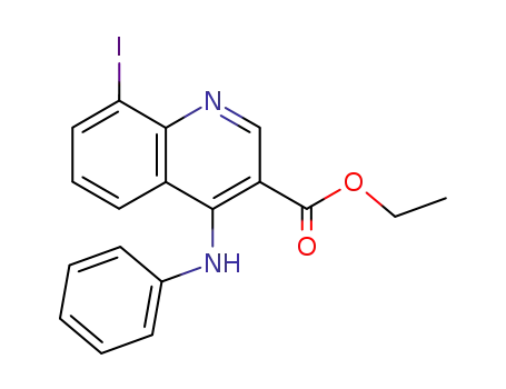 8-Iodo-4-phenylamino-quinoline-3-carboxylic acid ethyl ester