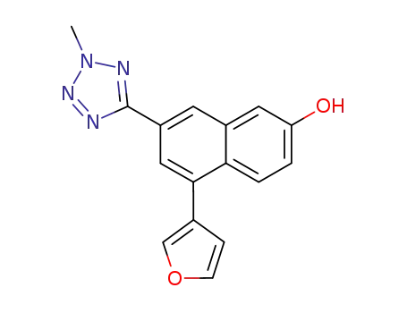 2-Naphthalenol, 5-(3-furanyl)-7-(2-methyl-2H-tetrazol-5-yl)-