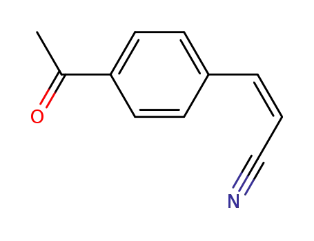 Molecular Structure of 115665-83-3 (2-Propenenitrile, 3-(4-acetylphenyl)-, (Z)- (9CI))