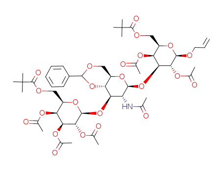 2,2-dimethyl-propionic acid 3,4,5-triacetoxy-6-{7-acetylamino-6-[3,5-diacetoxy-2-allyloxy-6-(2,2-dimethyl-propionyloxymethyl)-tetrahydro-pyran-4-yloxy]-2-phenyl-hexahydro-pyrano[3,2-<i>d</i>][1,3]dioxin-8-yloxy}-tetrahydro-pyran-2-ylmethyl ester