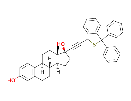 (8R,9S,13S,14S,17S)-13-Methyl-17-(3-tritylsulfanyl-prop-1-ynyl)-7,8,9,11,12,13,14,15,16,17-decahydro-6H-cyclopenta[a]phenanthrene-3,17-diol